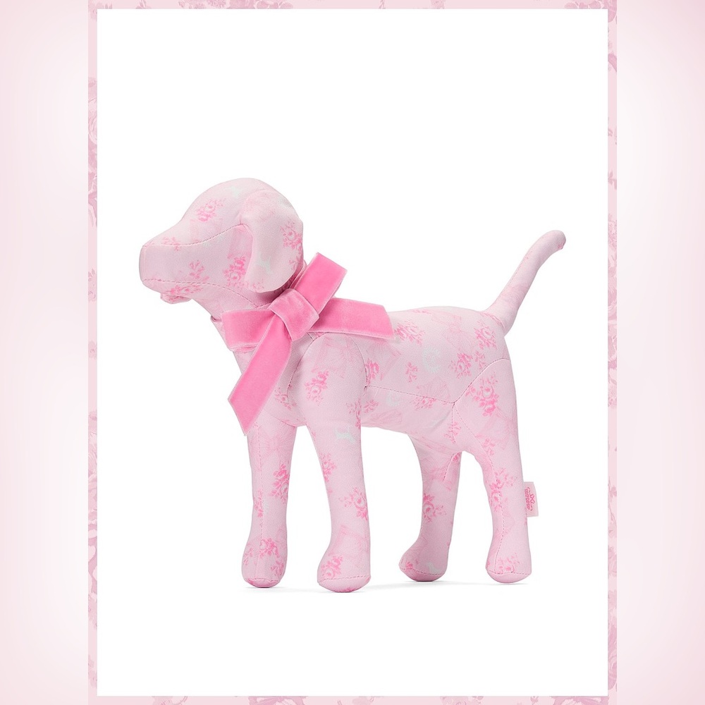 Victorias Secret PINK x LoveShackFancy Beaux Icons Plush Dog OS Pink Floral - Picture 4 of 4